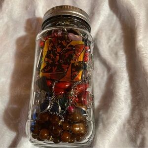 Mystery Colorful Beaded Jewelry Jar